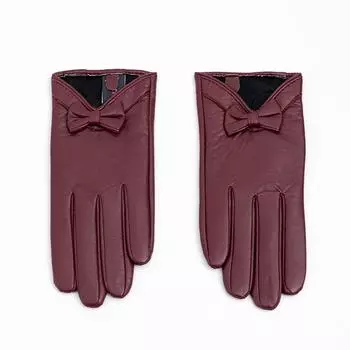 Женские перчатки с бантом Разноцветные Винно-красные Элегантные и Очаровательные Украшение для одежды Перчатки /M