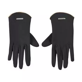 Женские перчатки, зимние плюшевые теплые перчатки для девочек, студенческие хлопковые перчатки с разрезом пальцев, устойчивые к холоду One Size чёрный