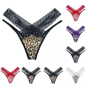 Женские переплетенные ажурные прозрачные трусики-стринги с тонкой талией и соблазнительным сексуальным ремешком One Size
