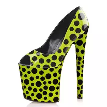 Женские пикантные туфли-лодочки для ночного клуба, туфли с открытым носком, ботильоны на тонком каблуке, обувь на платформе 34