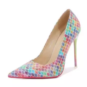 Женские пикантные высокие каблуки для ночного клуба, модные рабочие туфли Fairy Banquet, каблук 11 см WZ 35