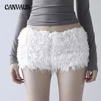 Женские пикантные женские стильные тонкие облегающие шорты из чистой шерсти с заниженной талией Sense of Hundred Pure Desire повседневные брюки S белый