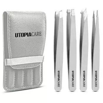 Женские пинцеты для удаления волос на лице Utopia Care (Серебряный) Минимальная покупка 2, 1 комплект