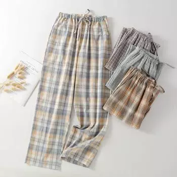 Женские пижамные брюки Мягкие домашние брюки Свободные повседневные брюки Эластичный пояс Женские домашние брюки XL