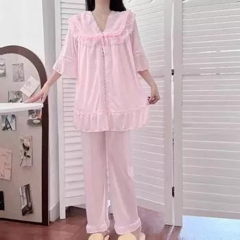 Женские пижамные комплекты, шелковая атласная пижама, весенне-осенняя домашняя одежда, женская пижама Mujer, пижама, одежда для сна S