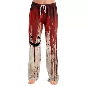 Женские пижамные штаны, одежда для сна, повседневные брюки с эластичной резинкой на талии, удобные прямые свободные брюки для йоги XL
