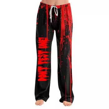 Женские пижамные штаны, одежда для сна, повседневные брюки с эластичной резинкой на талии, удобные прямые свободные брюки для йоги XXL