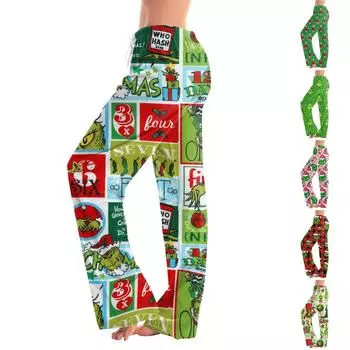 Женские пижамные штаны, одежда для сна, повседневные брюки с эластичной резинкой на талии, удобные прямые свободные брюки для йоги S зелёный