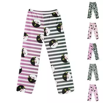 Женские пижамные штаны, одежда для сна, повседневные брюки с эластичной резинкой на талии, удобные прямые свободные брюки для йоги XXXL