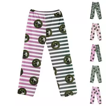 Женские пижамные штаны, одежда для сна, повседневные брюки с эластичной резинкой на талии, удобные прямые свободные брюки для йоги L армия зеленый