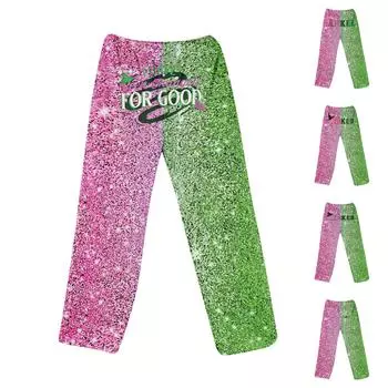 Женские пижамные штаны, одежда для сна, повседневные брюки с эластичной резинкой на талии, удобные прямые свободные брюки для йоги L