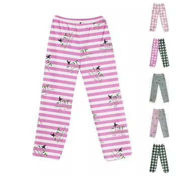 Женские пижамные штаны, одежда для сна, повседневные брюки с эластичной резинкой на талии, удобные прямые свободные брюки для йоги L армия зеленый