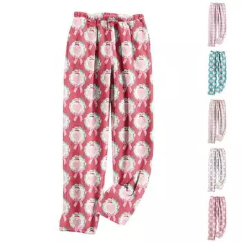 Женские пижамные штаны, одежда для сна, повседневные брюки с эластичной резинкой на талии, удобные прямые свободные брюки для йоги XXXL