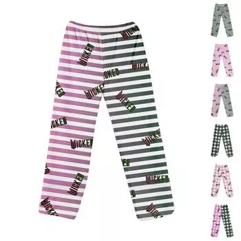 Женские пижамные штаны, одежда для сна, повседневные брюки с эластичной резинкой на талии, удобные прямые свободные брюки для йоги XL