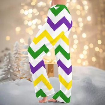 Женские пижамные штаны, одежда для сна, повседневные брюки с эластичной резинкой на талии, удобные прямые свободные брюки для йоги L