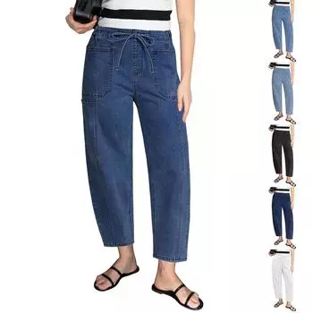 Женские пижамные штаны, одежда для сна, повседневные брюки с эластичной резинкой на талии, удобные прямые свободные брюки для йоги S чёрный