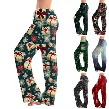 Женские пижамные штаны, одежда для сна, повседневные брюки с эластичной резинкой на талии, удобные прямые свободные брюки для йоги S