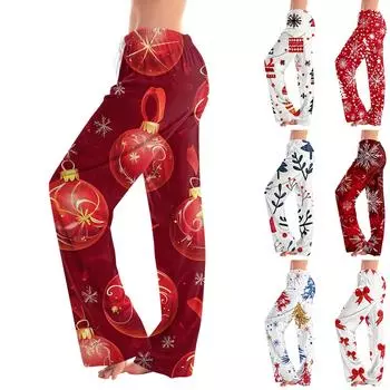 Женские пижамные штаны, одежда для сна, повседневные брюки с эластичной резинкой на талии, удобные прямые свободные брюки для йоги XL белый