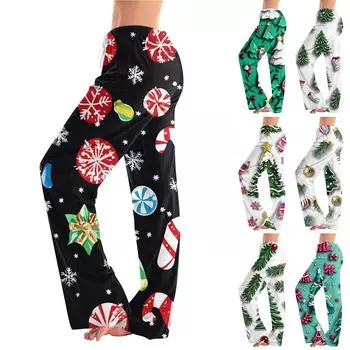 Женские пижамные штаны, одежда для сна, повседневные брюки с эластичной резинкой на талии, удобные прямые свободные брюки для йоги M белый