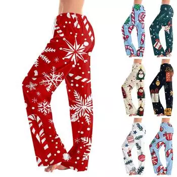 Женские пижамные штаны, одежда для сна, повседневные брюки с эластичной резинкой на талии, удобные прямые свободные брюки для йоги S чёрный