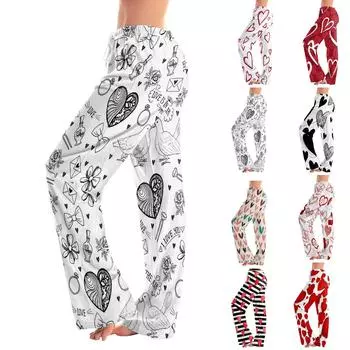 Женские пижамные штаны, одежда для сна, повседневные брюки с эластичной резинкой на талии, удобные прямые свободные брюки для йоги L бежевый