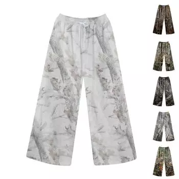 Женские пижамные штаны, одежда для сна, повседневные брюки с эластичной резинкой на талии, удобные прямые свободные брюки для йоги L армия зеленый