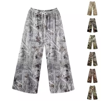 Женские пижамные штаны, одежда для сна, повседневные брюки с эластичной резинкой на талии, удобные прямые свободные брюки для йоги L армия зеленый