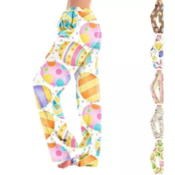 Женские пижамные штаны, одежда для сна, повседневные брюки с эластичной резинкой на талии, удобные прямые свободные брюки для йоги XXXL розовый