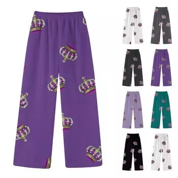 Женские пижамные штаны с принтом, мягкие, удобные, женские повседневные домашние штаны, зимние XL