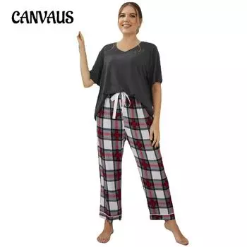 Женские пижамы больших размеров, весенне-летние и осенние брюки с короткими рукавами, домашний костюм 1XL темно-серого