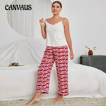 Женские пижамы больших размеров, весенние и летние топы с открытой спиной, брюки, домашняя одежда 1XL белый