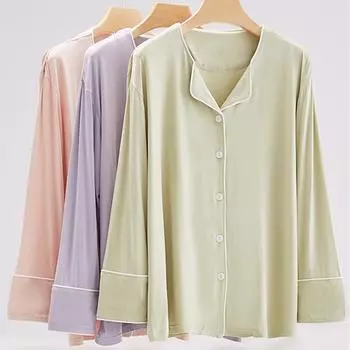 Женские пижамы брючные костюмы весна лето модал пижамы сексуальное интимное белье свободная повседневная домашняя одежда одежда для отдыха M фиолетовый