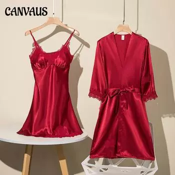 Женские пижамы, удобный сексуальный комплект из двух предметов, домашнее платье, нижнее белье, шелковая тонкая секция с нагрудной подушечкой, ночная рубашка, женская ночная рубашка M серый