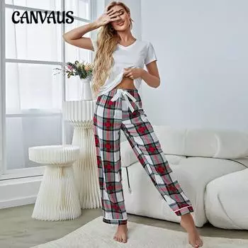 Женские пижамы, весенне-осенние тонкие брюки с короткими рукавами, домашний костюм S белый