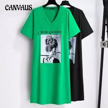 Женские платья больших размеров, летнее темпераментное модное платье, тонкое платье с талией XL чёрный