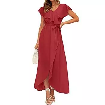 Женские платья для женщин. Летняя одежда. Платье с коротким рукавом. Женские повседневные платья. Элегантное платье. Праздничные платья. S