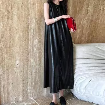 Женские платья Johnature Платье без рукавов длиной выше колена Летние модные платья-жилет трапециевидной формы