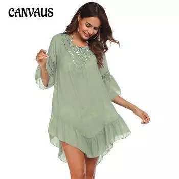 Женские платья Лоскутные пляжные накидки Накидки с открытой спиной One Size