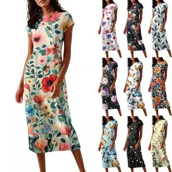 Женские платья миди с коротким рукавом и воротником-хомут, весна-лето, вечернее платье L чёрный