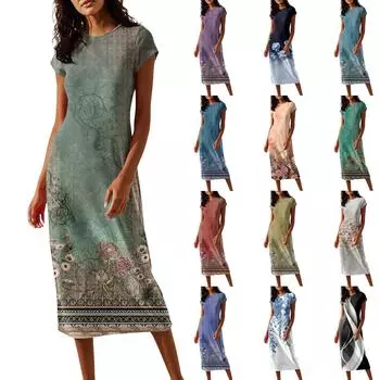 Женские платья миди с коротким рукавом и воротником-хомут, весна-лето, вечернее платье M белый