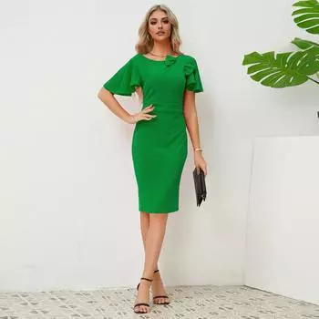 Женские платья Весна и лето Темперамент Элегантный лук Карьера S чёрный