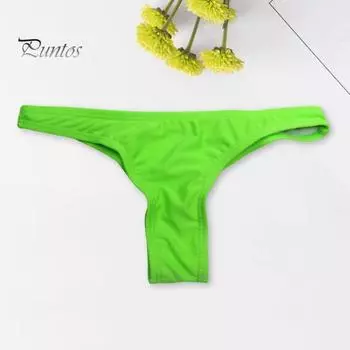 Женские плавки-бикини Cheeky с заниженной талией, плавки-стринги Rave, плавки средней длины, купальный костюм, плавки для пляжа и бассейна S зелёный