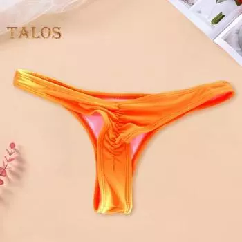 Женские плавки-бикини Cheeky с заниженной талией, плавки-стринги Rave, плавки средней длины, купальный костюм, плавки для пляжа и бассейна M розы красного