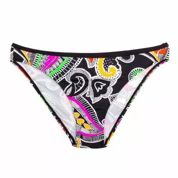 Женские плавки бикини с принтом CHERRY BEACH S чёрный