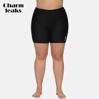 Женские плавки размера плюс с высокой талией Charmleaks 2X чёрный