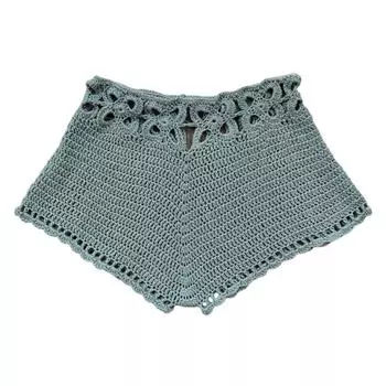 Женские плавки сексуальные пляжные плавки бикини ручной работы полые вязаные крючком вязаные шорты для плавания пляжная одежда S белый