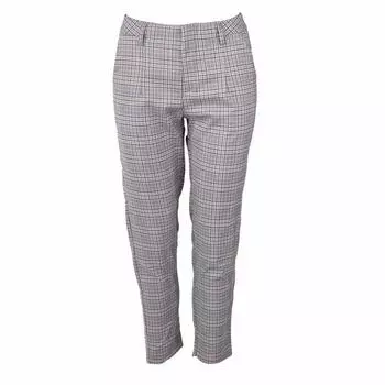 Женские плиссированные брюки-морковки в стиле шотландки PINK XS серый