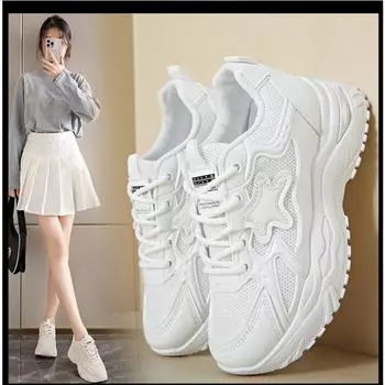 Женские плоские белые кроссовки из вулканизированной ткани Zapatos Mujer Повседневная обувь Удобная дышащая сетка 35