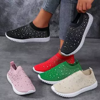 Женские плоские кроссовки, удобные сетчатые дышащие кроссовки с мелкой подошвой, модные кроссовки на весну и осень, повседневная обувь для женщин 35 абрикосовый