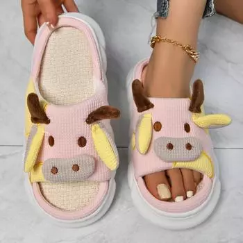 Женские плоские тапочки Весна и осень Дышащие неглубокие тапочки Удобные легкие модные тапочки Горячая обувь для женщин 36-37 коричневый